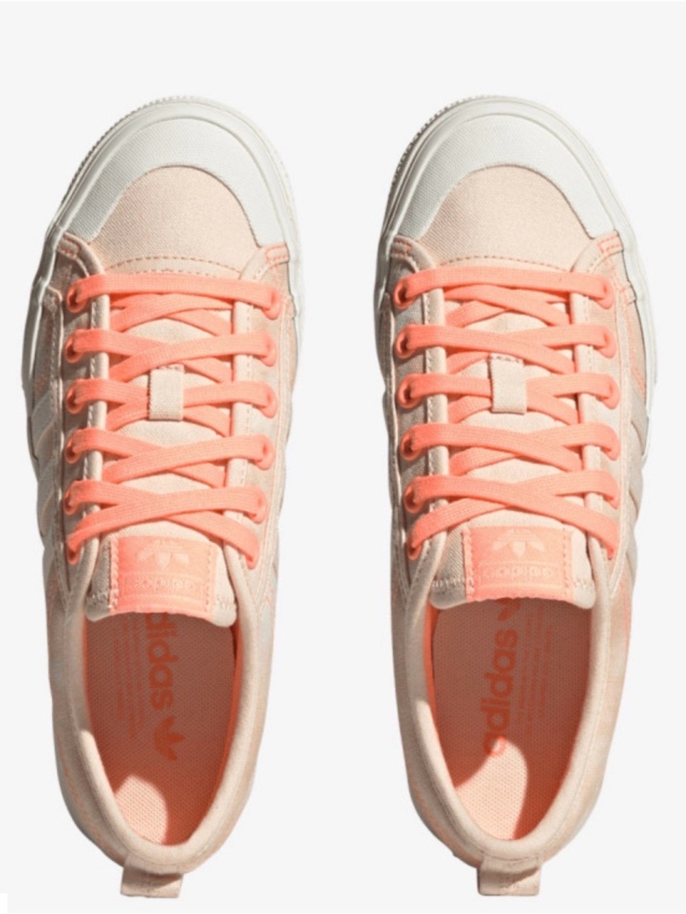 adidas Women's Nizza Platform Low-Top Sneakers Shoes in Peach Coral